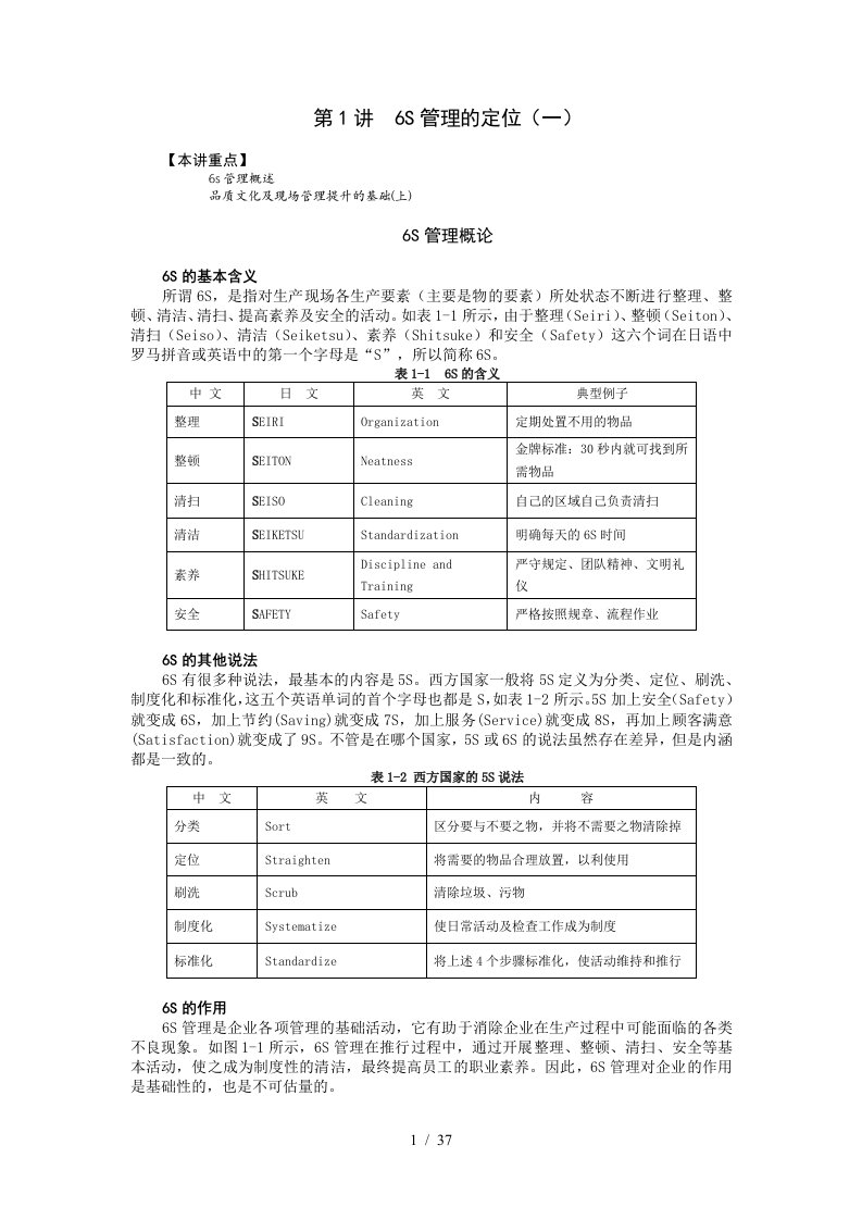 6S管理实战经典解读