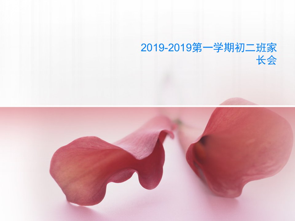 2019-2019第一学期初二班家长会