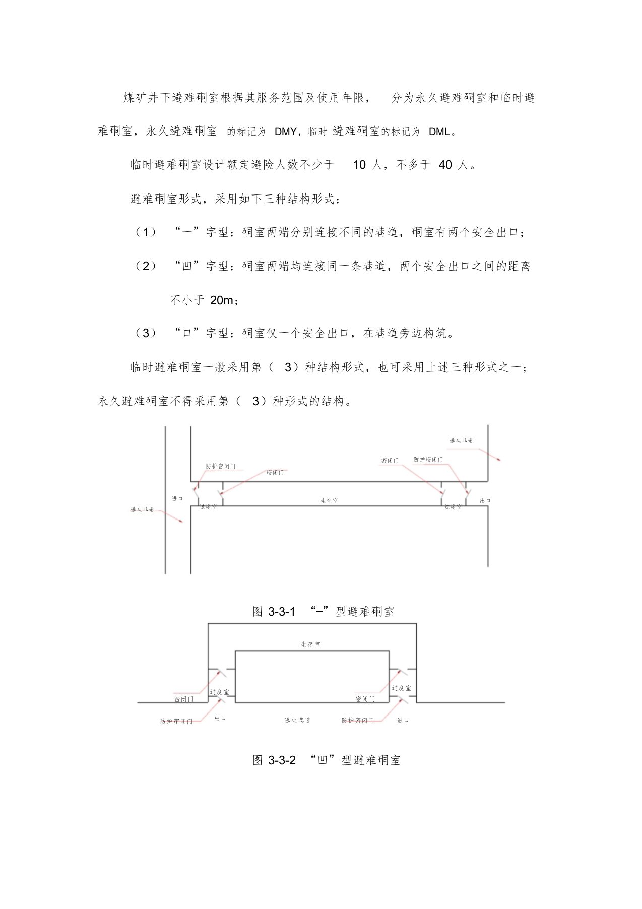 煤矿井下临时避难硐室建设标准