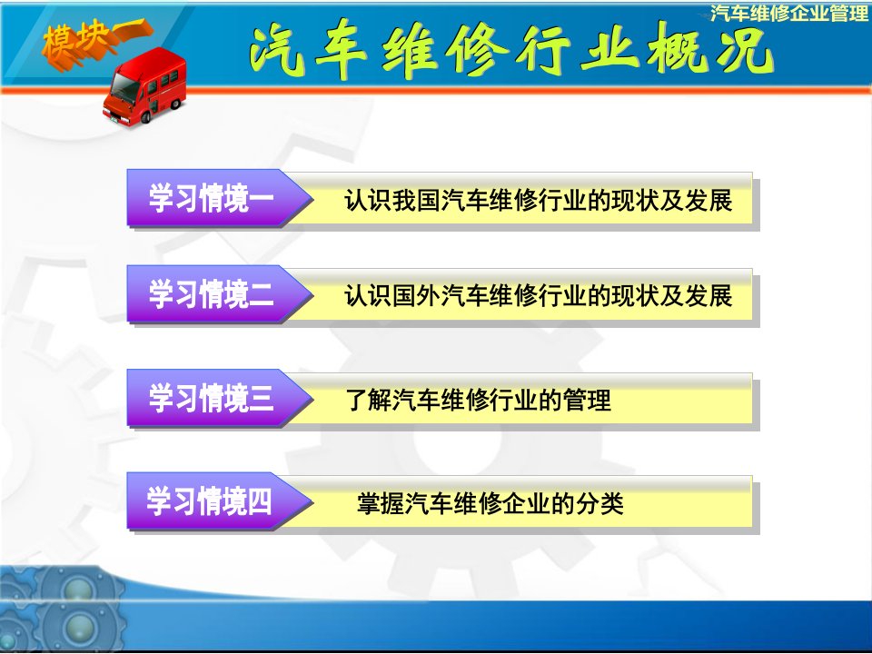 汽车维修行业概况PPT课件