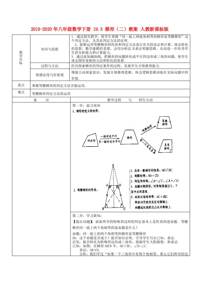 2019-2020年八年级数学下册