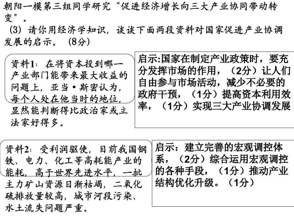 经济学常识北京一模题目