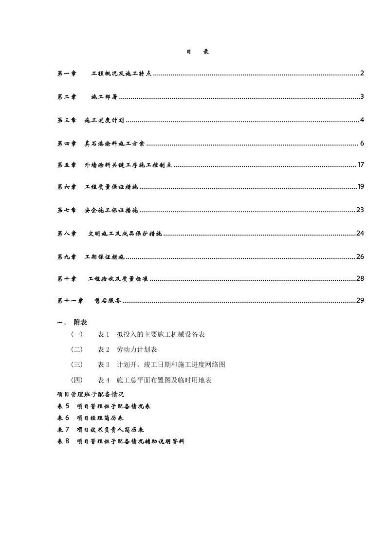 外墙涂料施工组织设计