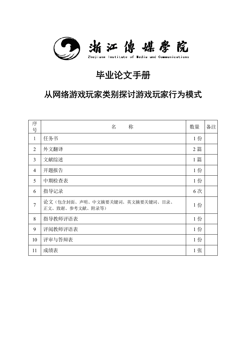 本科毕设论文-—从网络游戏玩家类别探讨游戏玩家行为模式