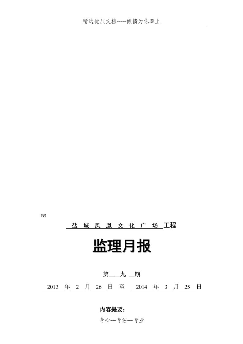 江苏省监理月报范本(共8页)