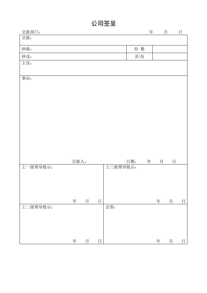 表格模板-办公表格大全