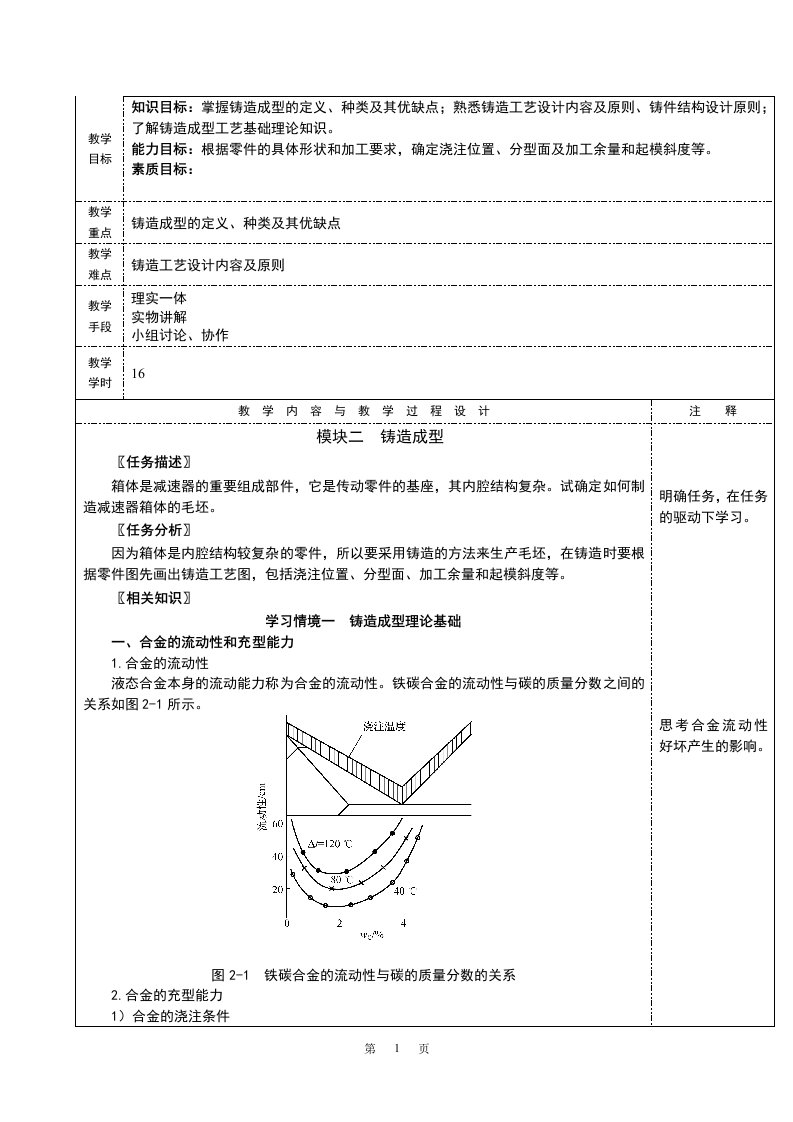 《机械制造基础》全套教案