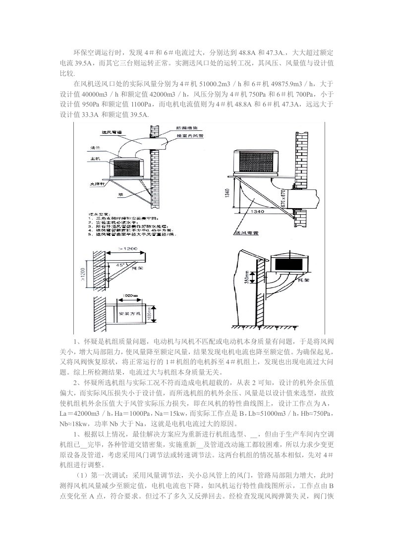 环保空调机电超负荷运行状况处理方案