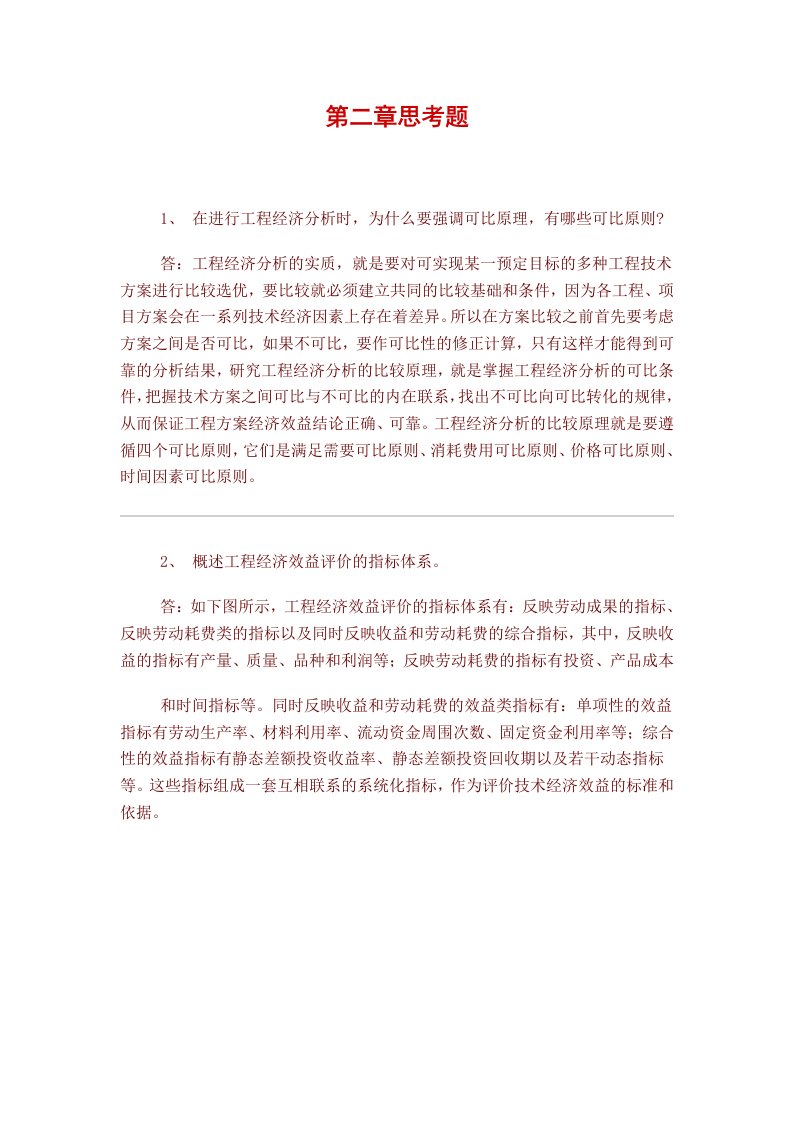 工程经济课后习题答案