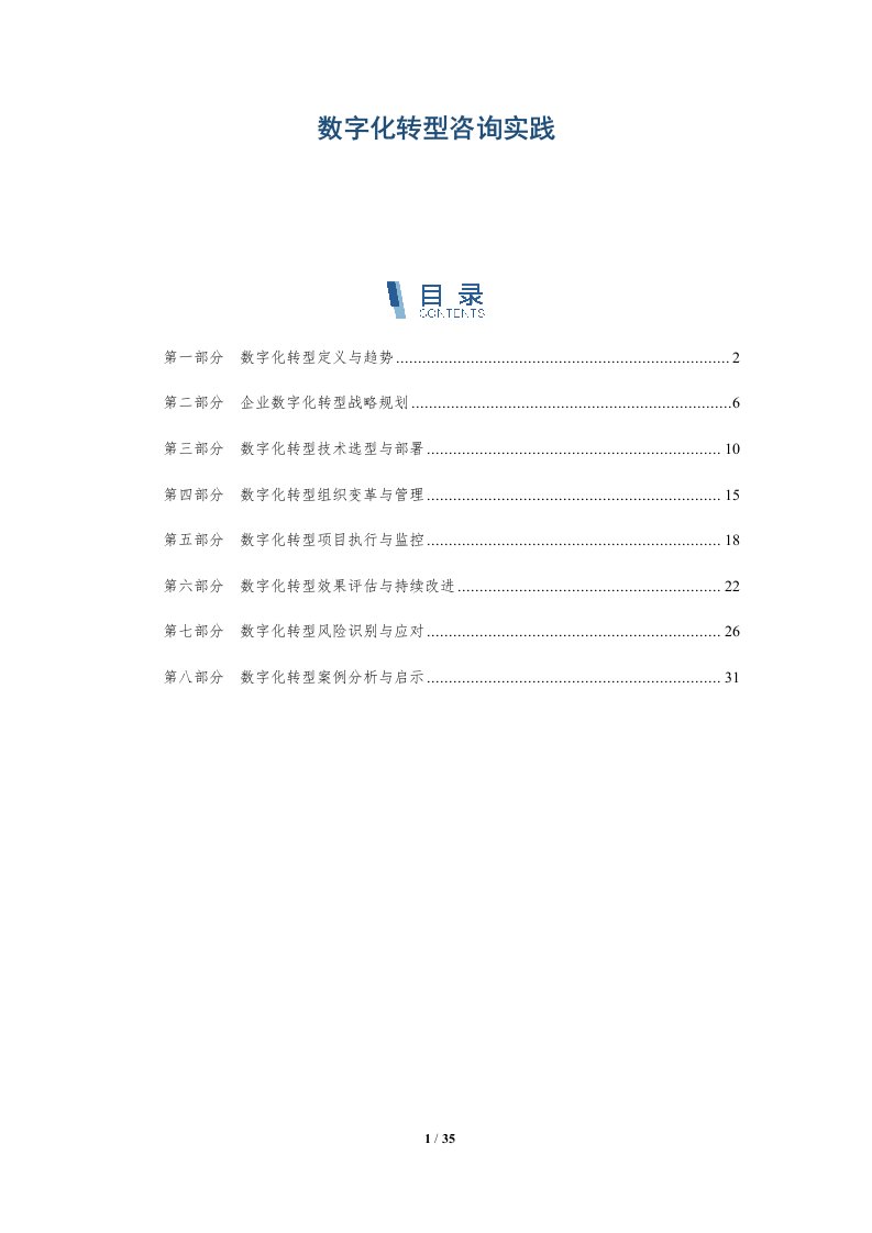 数字化转型咨询实践