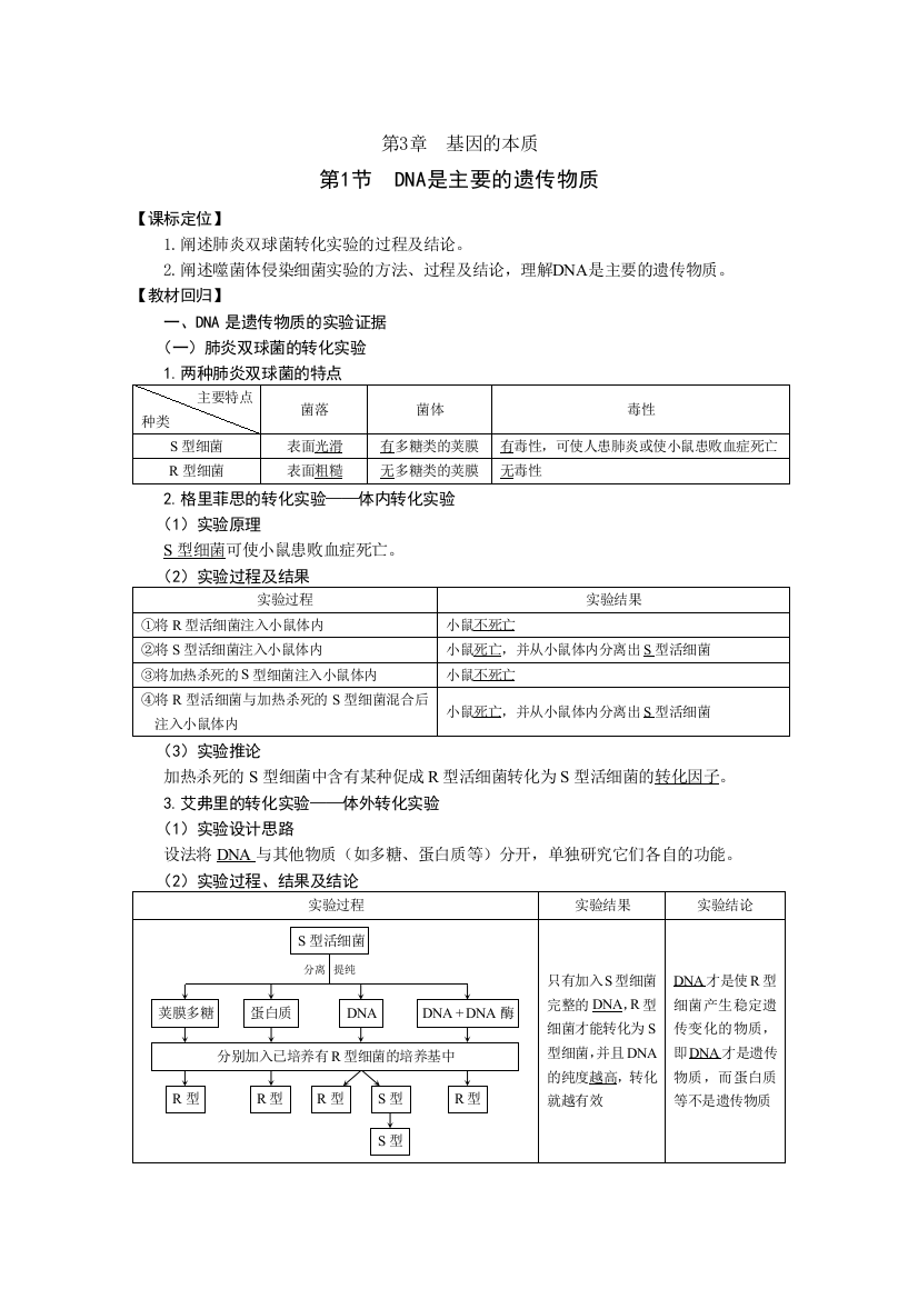 基因的本质教案