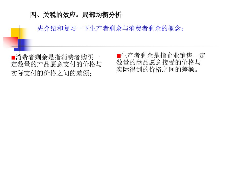 国际贸易理论与实务第5章关税与关税效应