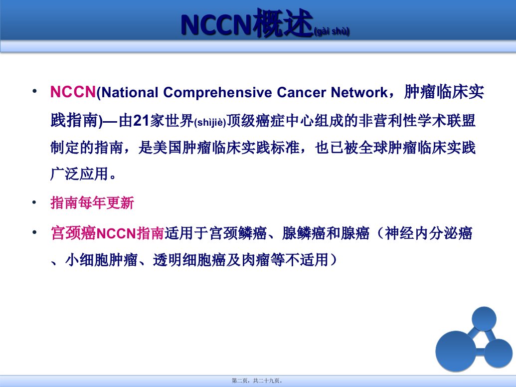 医学专题宫颈癌NCCN指南解读