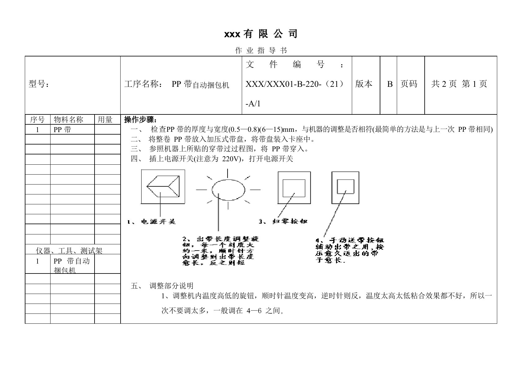 (5)包装作业指导书