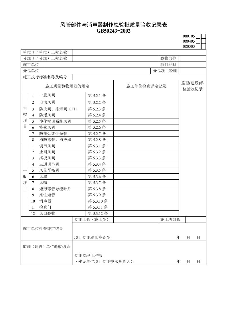 080105风管部件与消声器制作