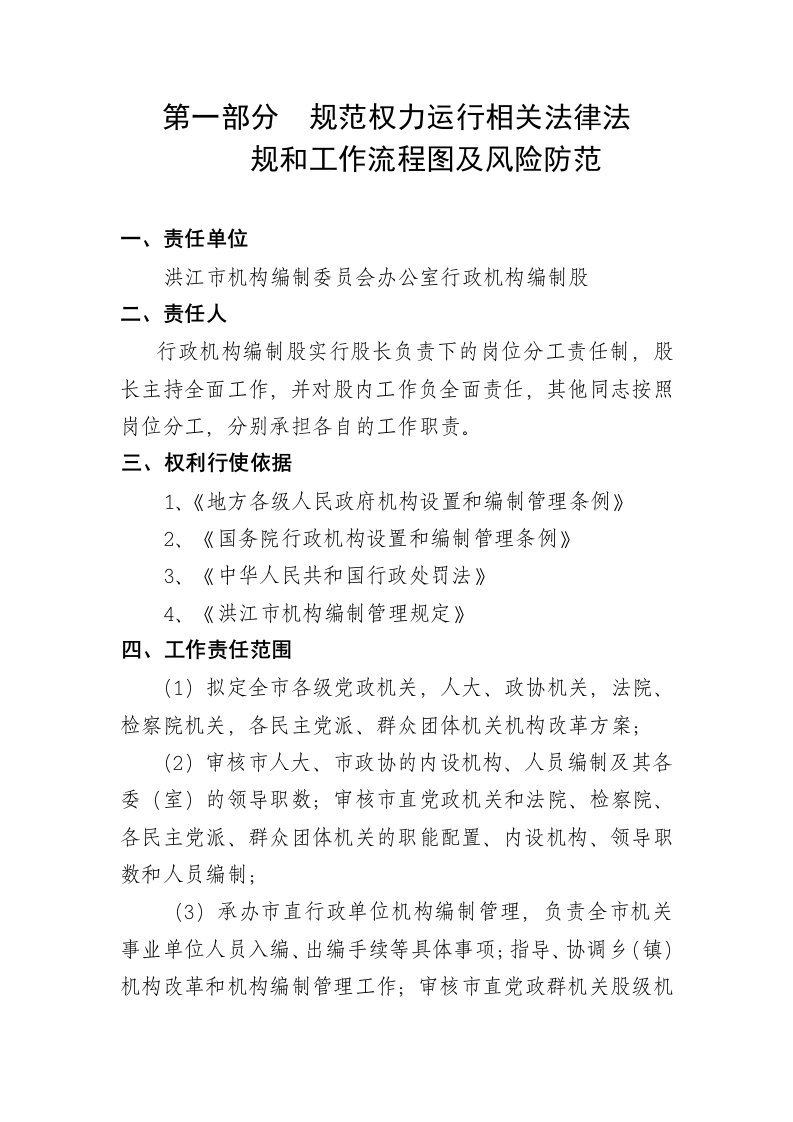 第一部分规范权力运行相关法律法