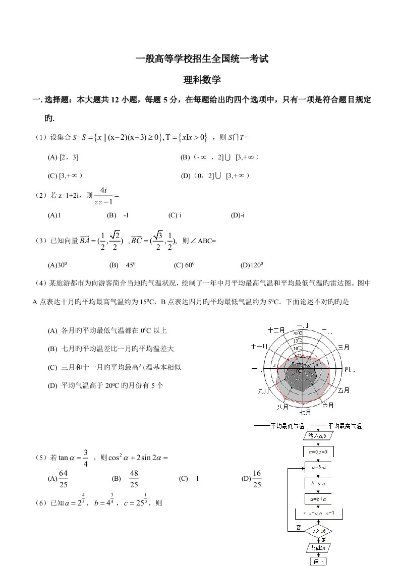 2023年三卷理科数学高考真题及答案