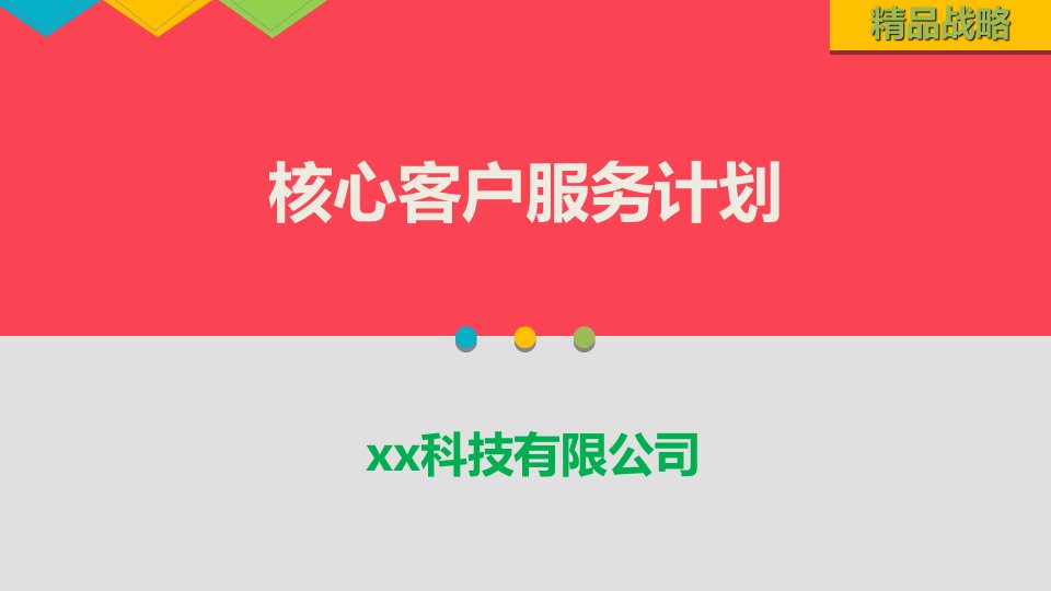 核心客户服务计划