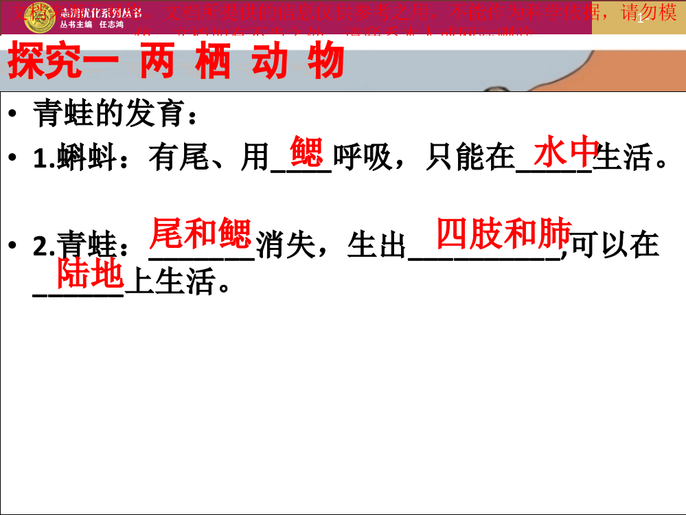 最新教案两栖动物和爬行动物专业知识讲座