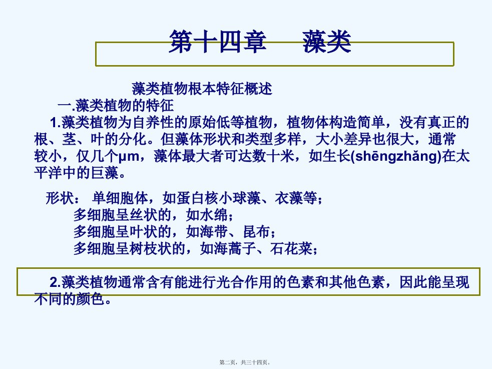 药用植物学淅江大学14藻类