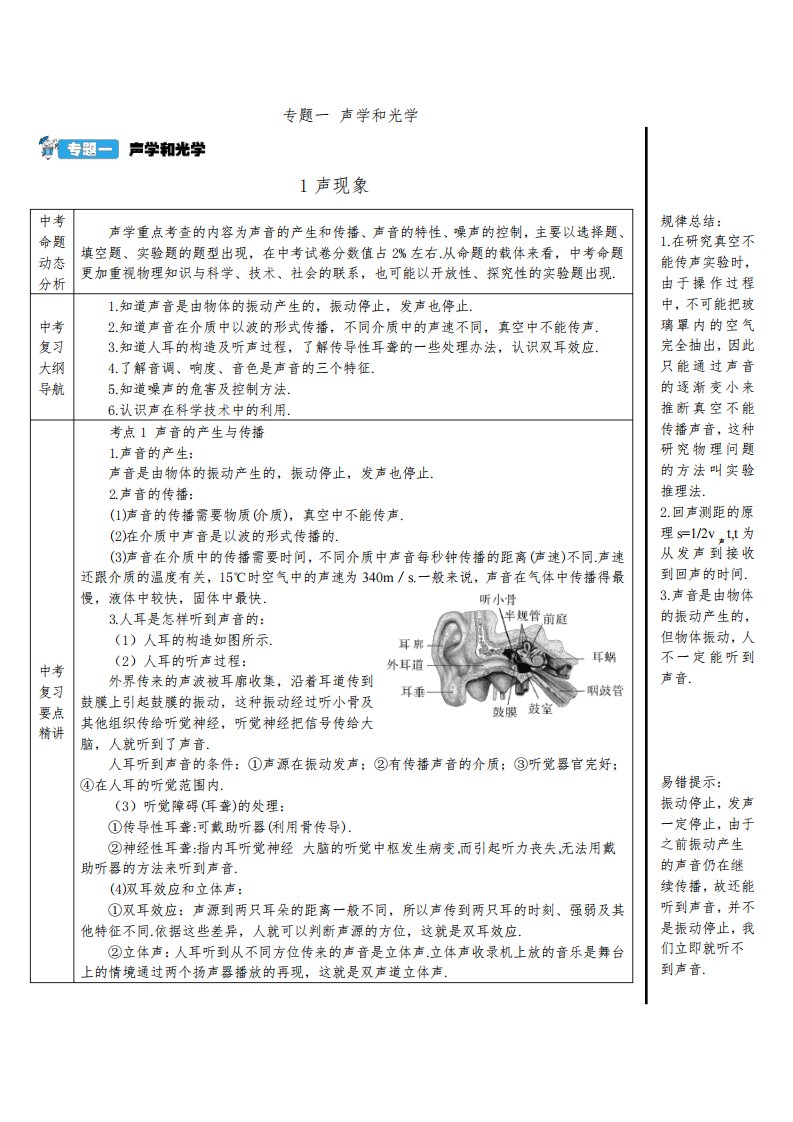 2023人教版八年级物理下册-专题一