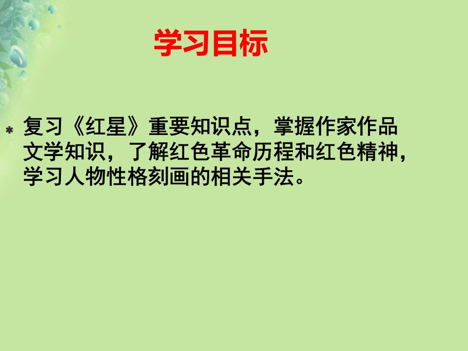 广东省深圳市八年级语文上册名著导读红星照耀中国复习课件新人教版