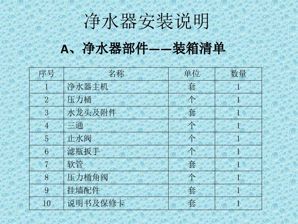 净水器安装说明优秀课件