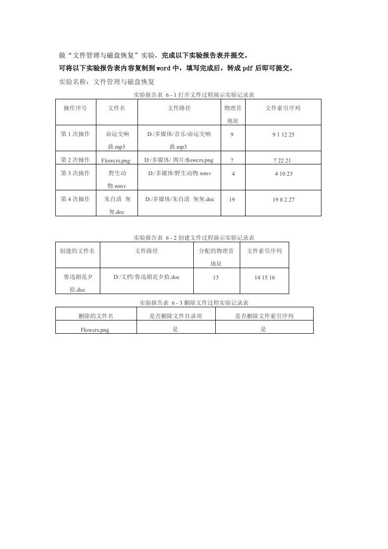 虚拟实验：文件管理与磁盘恢复