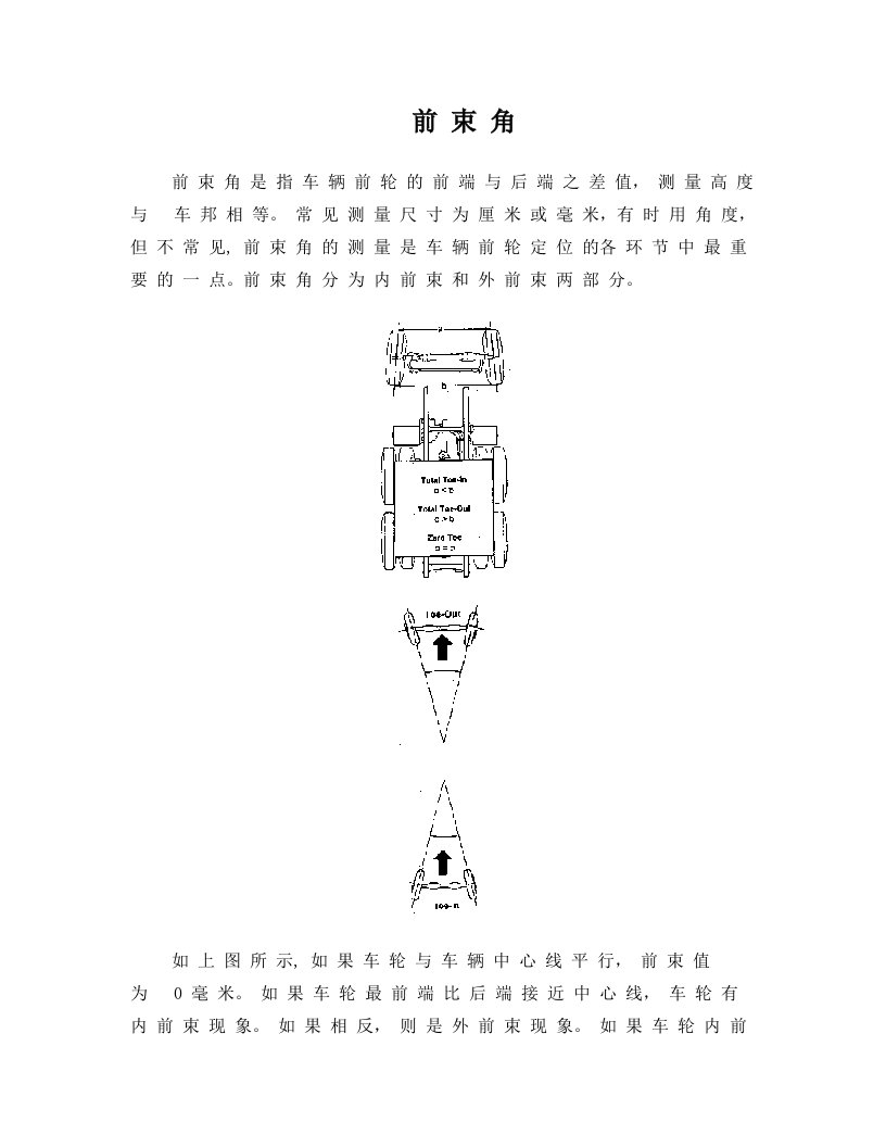 车轮定位角分析及说明
