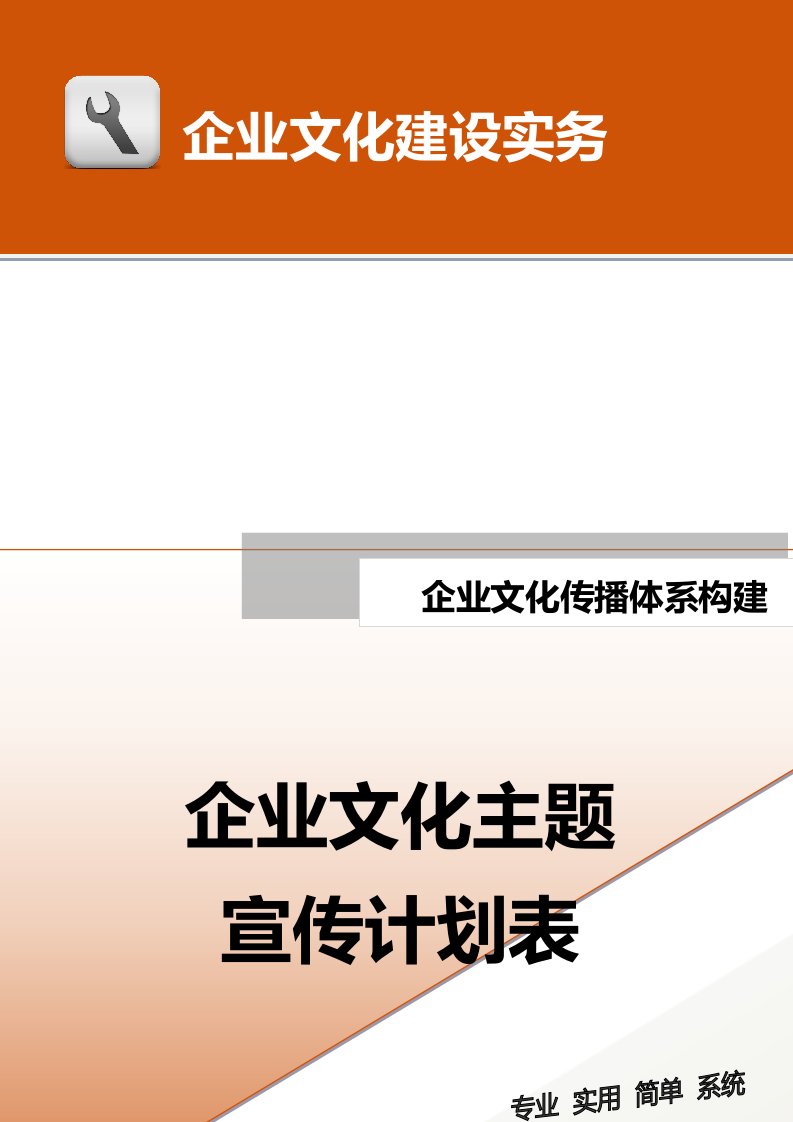 企业管理-20传播体系构建企业文化主题宣传计划表不含活动doc