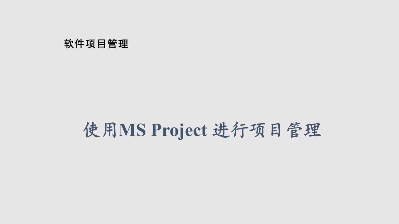 使用OFFiceProject进行软件项目管理