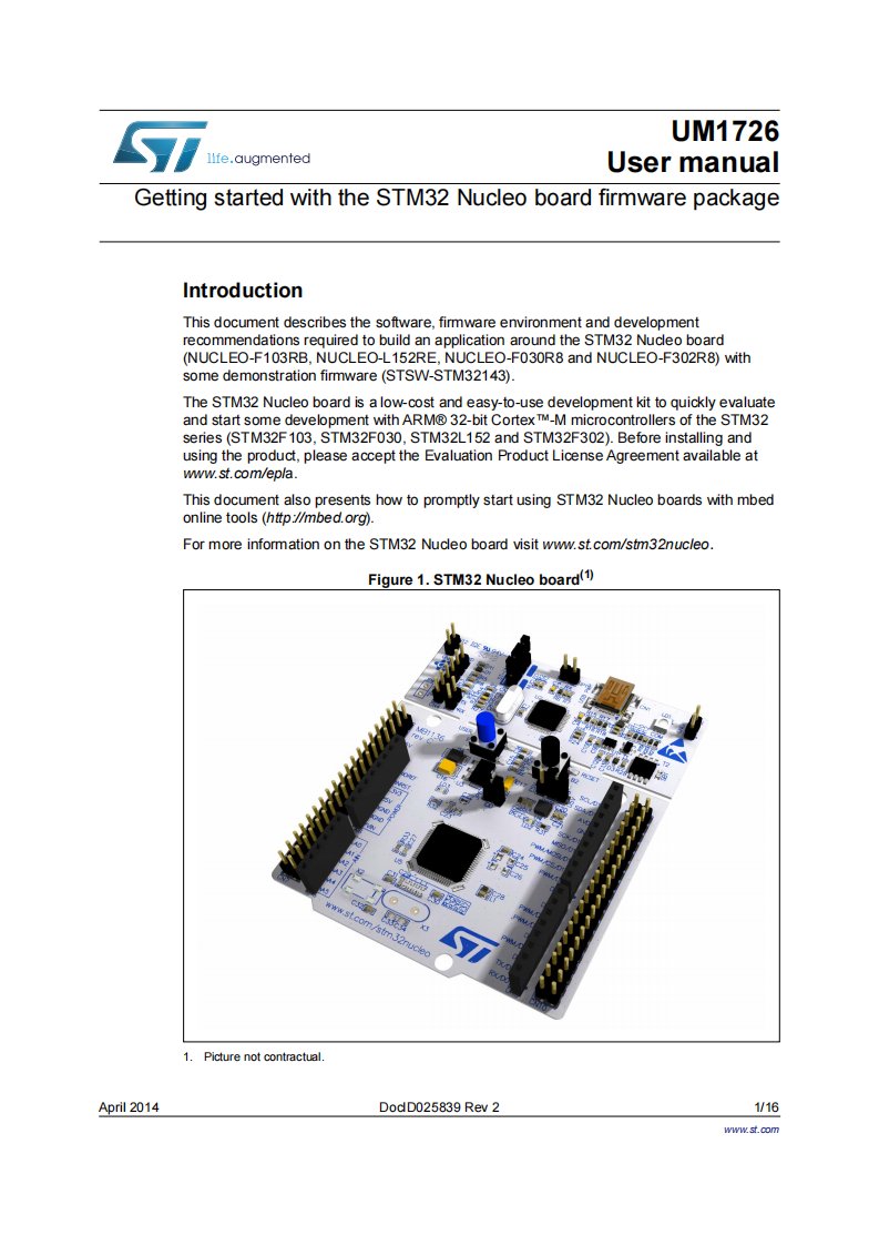 STM32-NUCLEO板固件包起步介绍