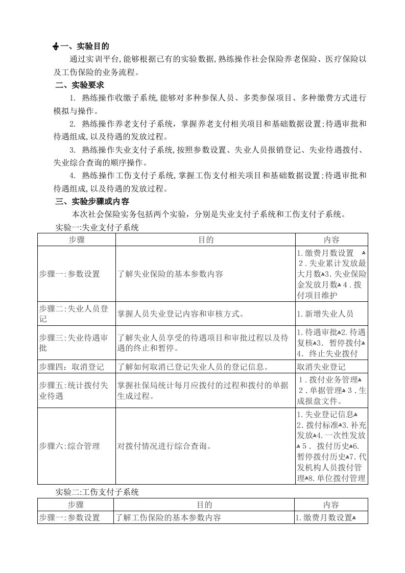 社会保险实验报告