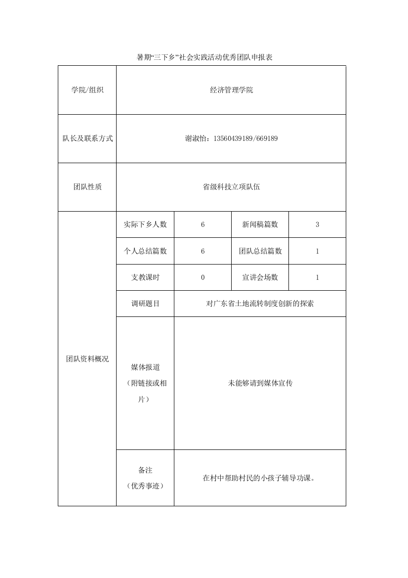 《2021年暑期“三下乡”社会实践活动优秀团队申报表》-(11)谢淑怡