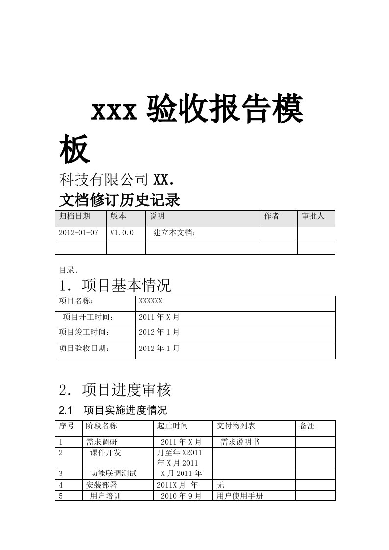 软件项目验收报告