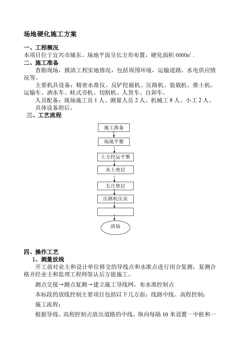 场地硬化施工方案