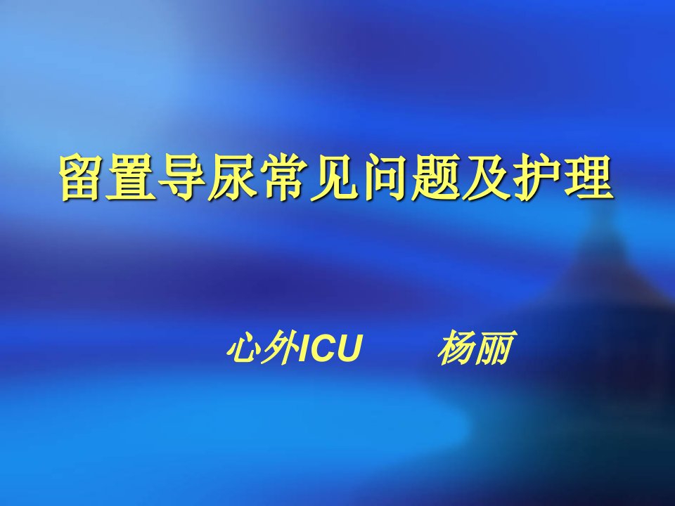 留置导尿管常见问题及相关护理措施幻灯片