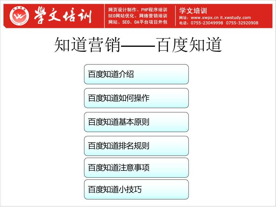 最新学文培训网络营销课程PPT课件