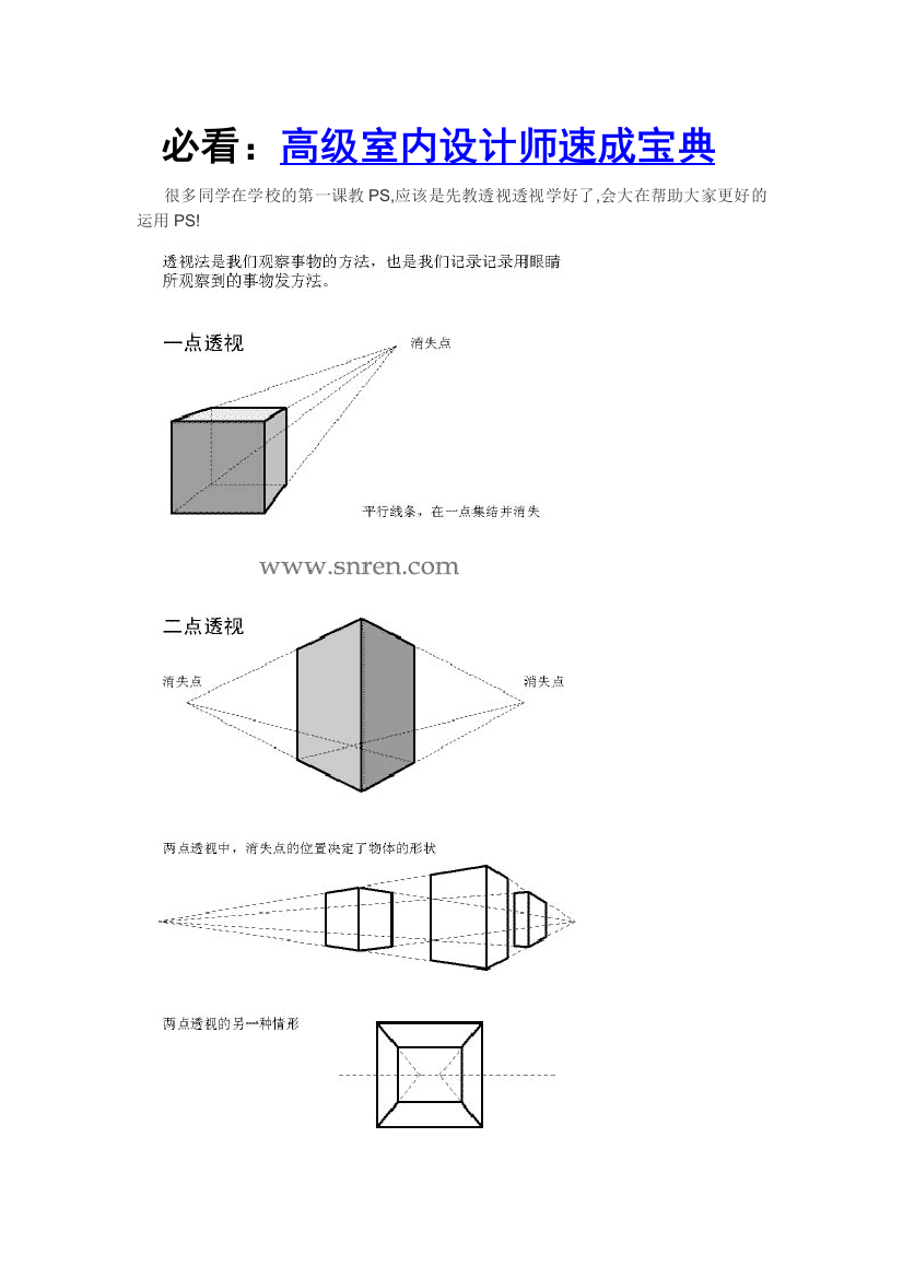 室内设计-理解透视图