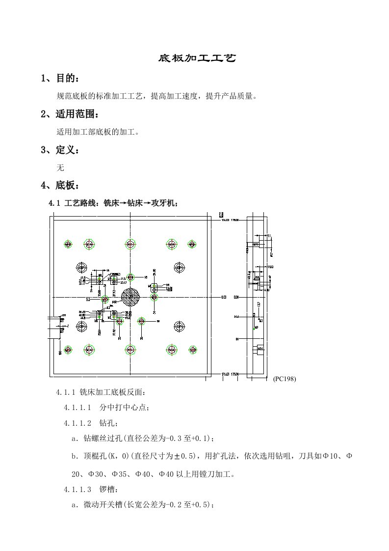 精选底板加工工艺