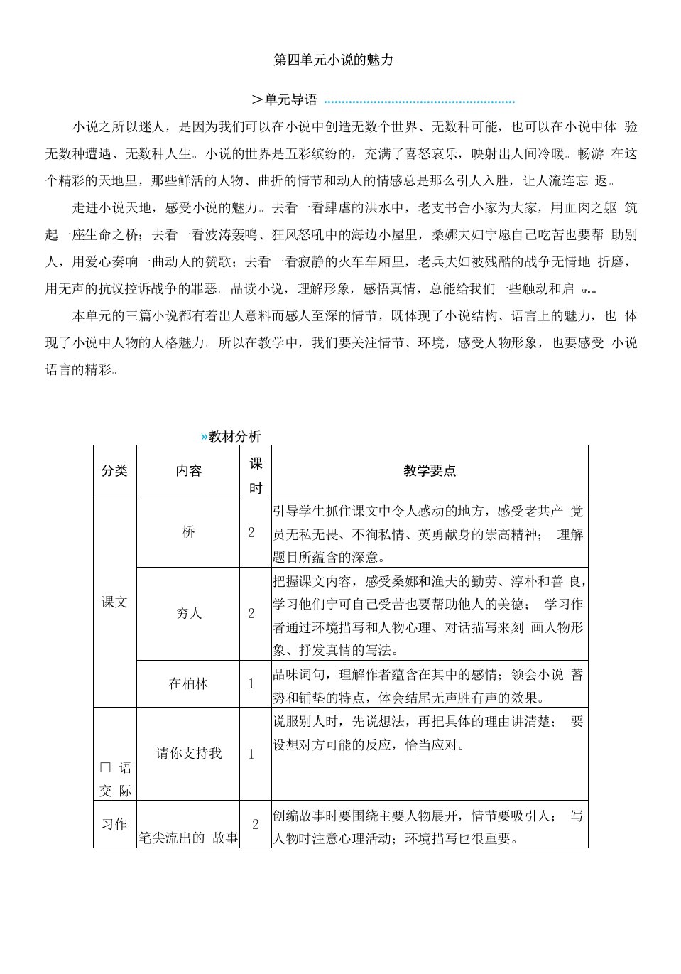 小学语文人教六年级上册第四单元-六年级上册语文教案-12桥（人教部编版）