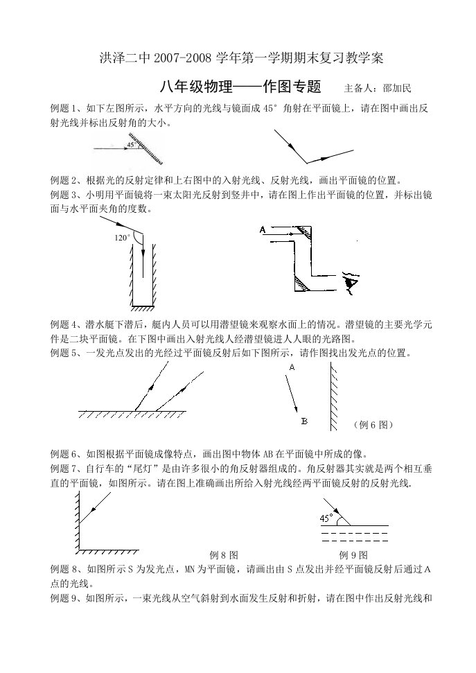 八年级物理-作图专题