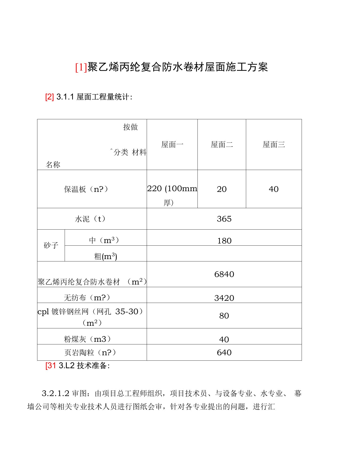 聚乙烯丙纶复合防水卷材屋面施工方案