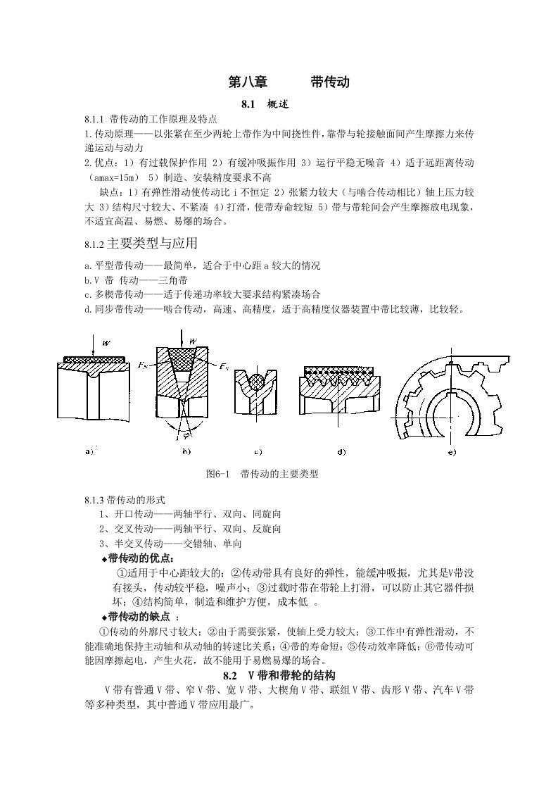 带传动的工作原理及特点