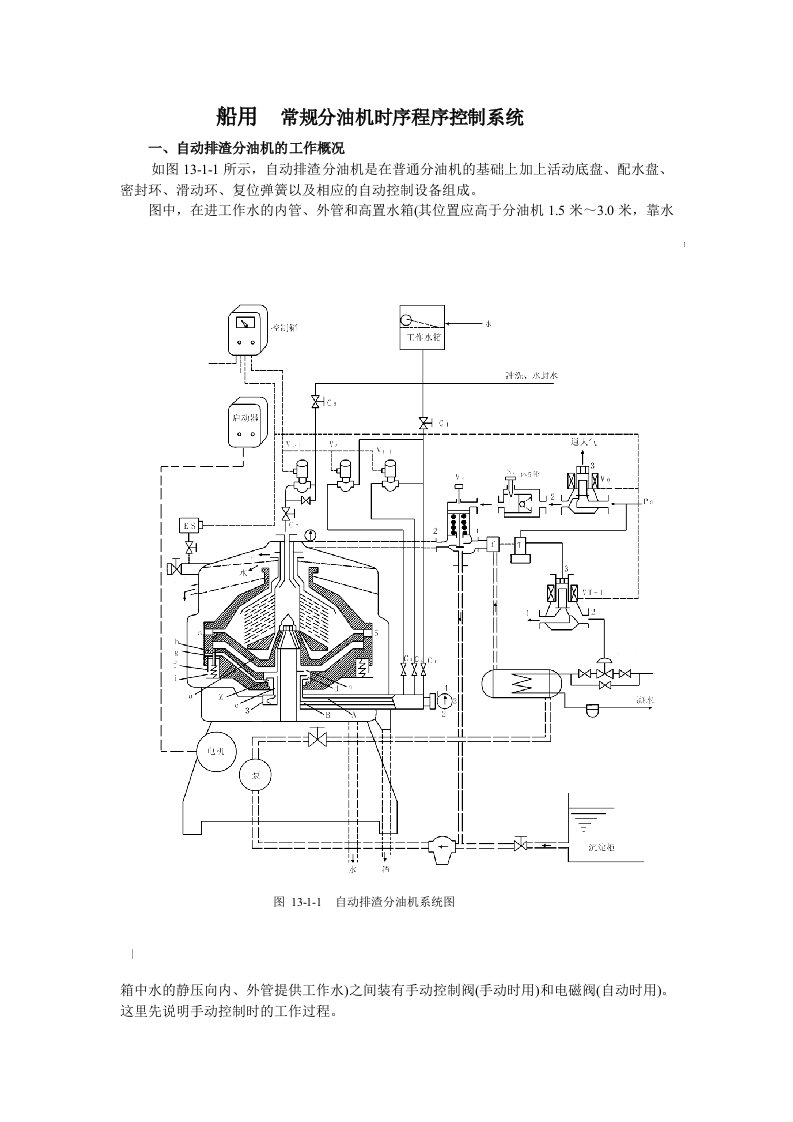 PLC课程报告-分油机的自动控制