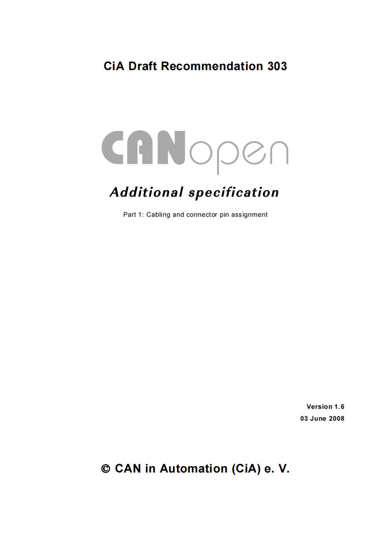 CiA-303-1-DR-V1.6-CANopen-additional-specification-–-Part-1-Cabling-and-connector-pin-assignment