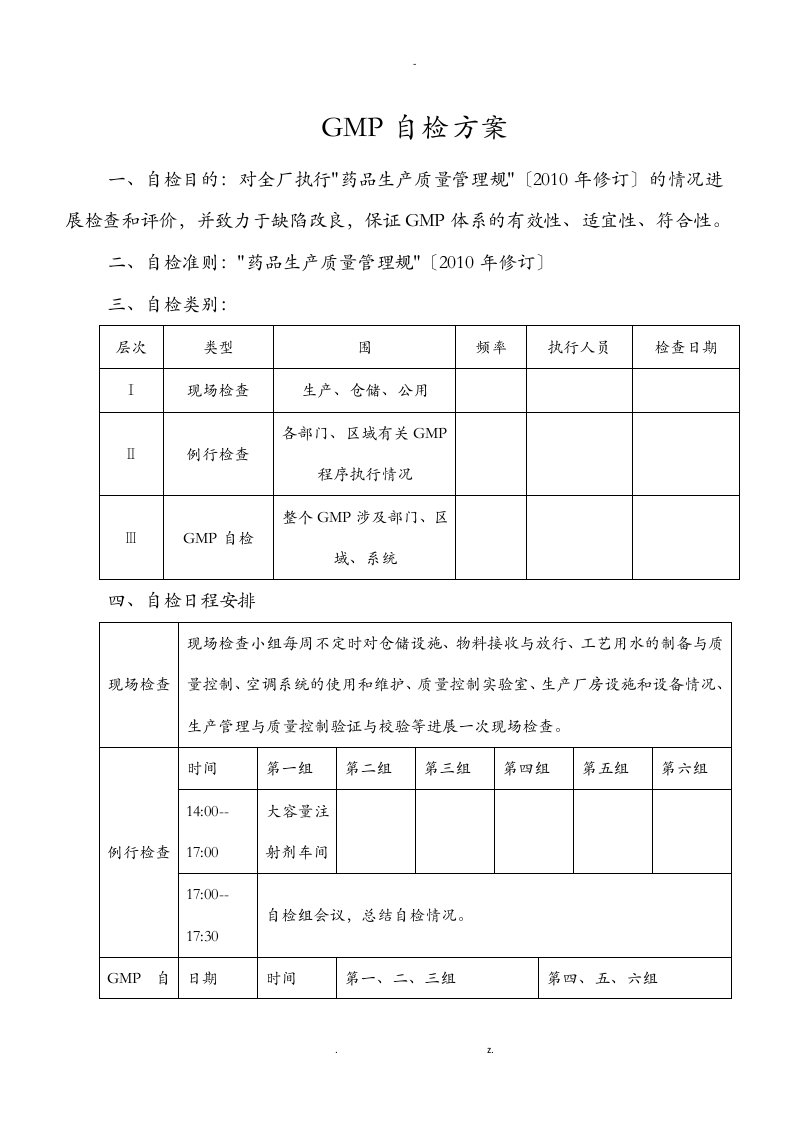 gmp自检方案