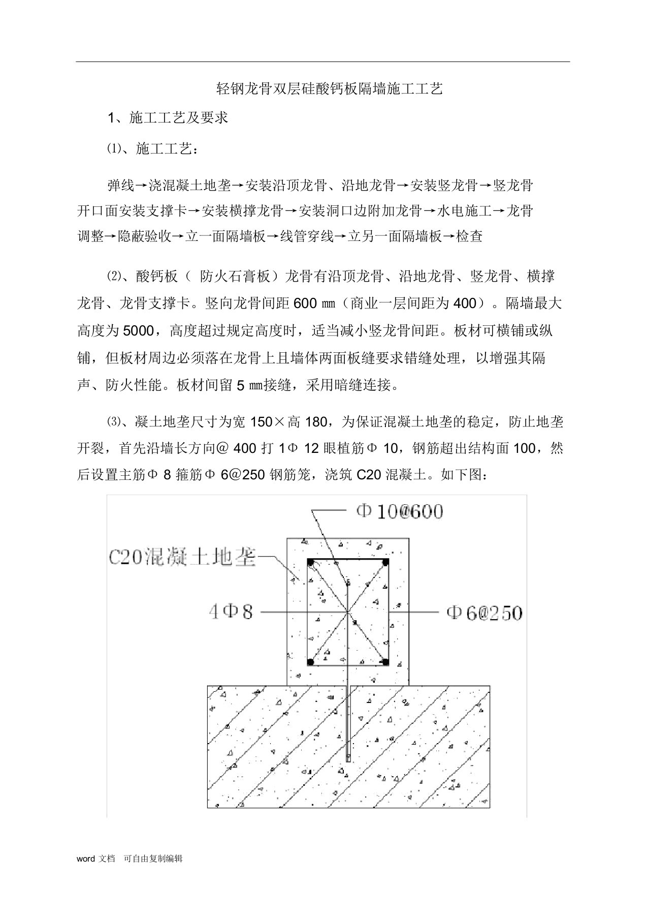 轻钢龙骨双层硅酸钙板隔墙施工工艺