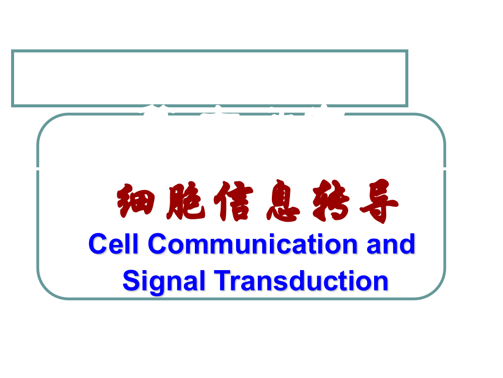 第十五章细胞信号转导116和119ppt课件