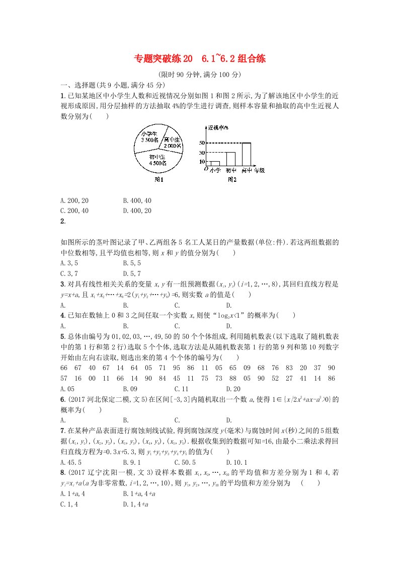 2019版高考数学二轮复习